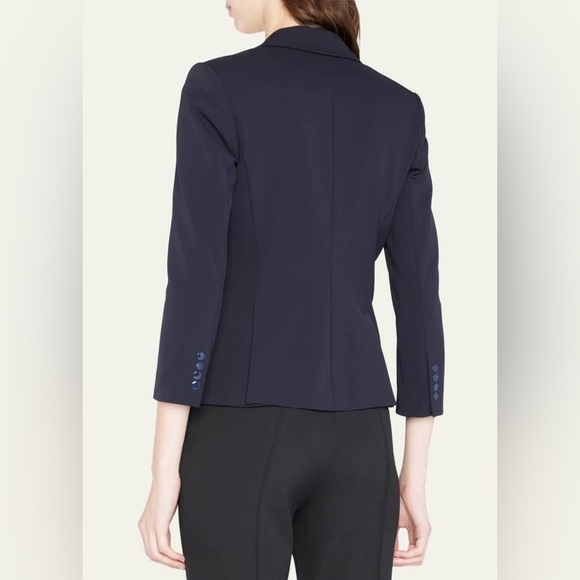 VERONICA BEARD Scuba Schoolboy Blazer Jacket in Navy 2 - Picture 5 of 14